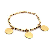 PAOLA - customizable bracelet with 13mm gold medals